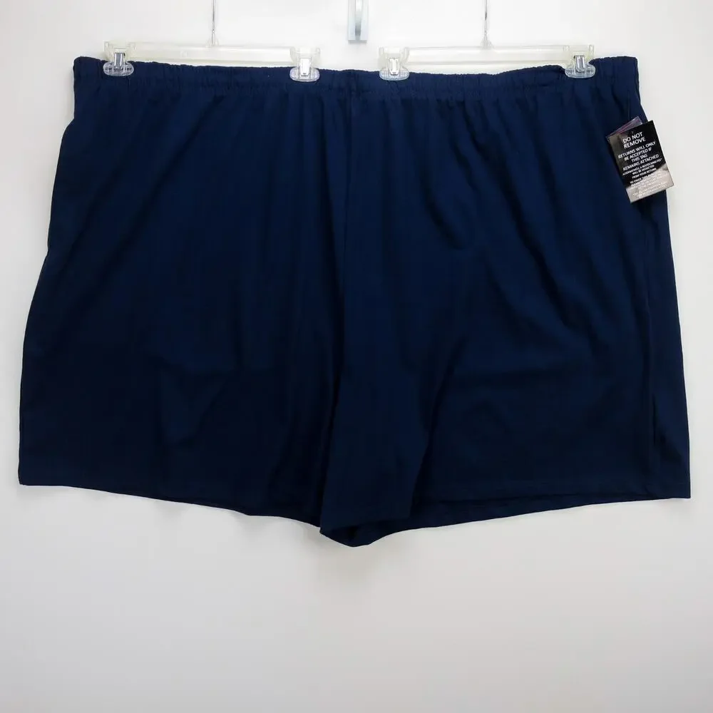 KingSize Mens 9XL Big Navy Lounge Athletic Shorts Drawstring Elastic Waist NWT